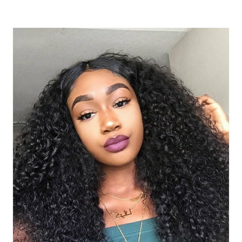 Virgin Brazilian Human Hair Curly Lacefront Wig - Thumbnail 2