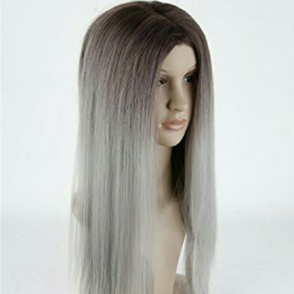 Ombre Gray Full Wig