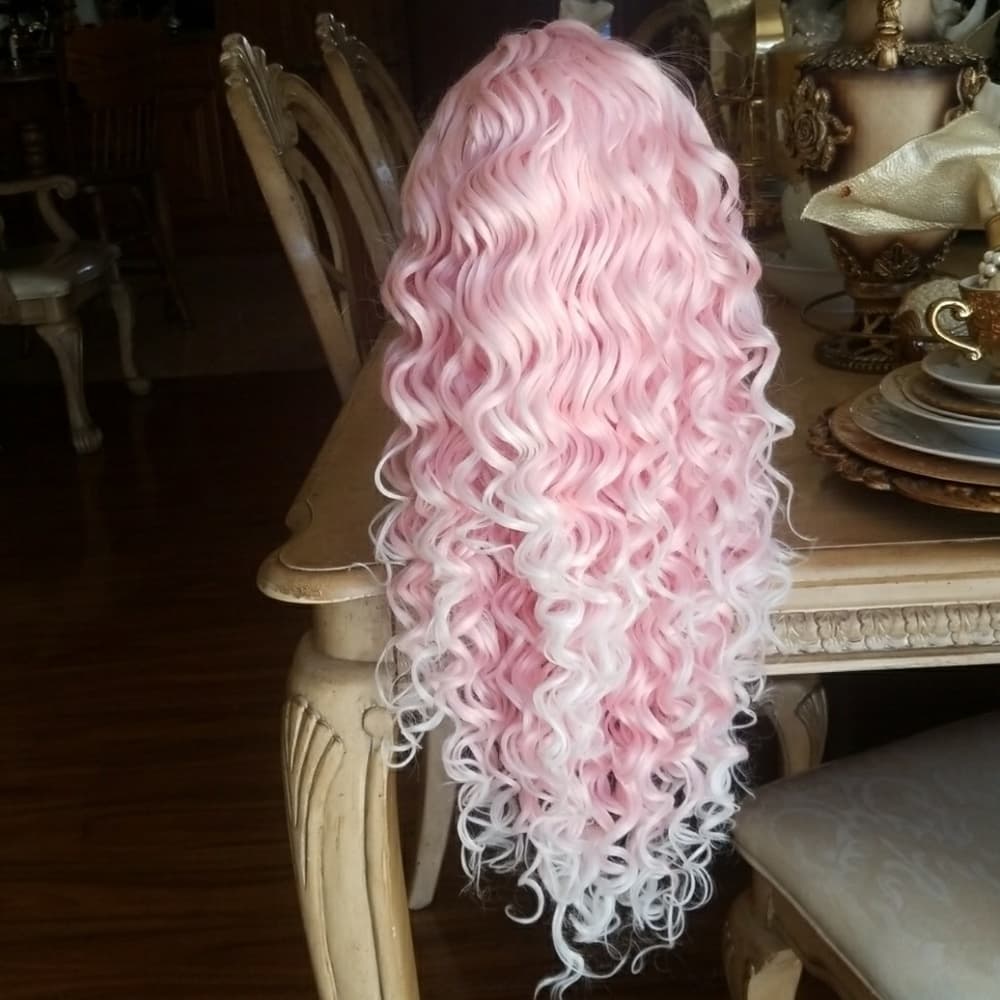 Pink Beauty White Tip Lacefront Wig 26-28 inches!! - Thumbnail 3