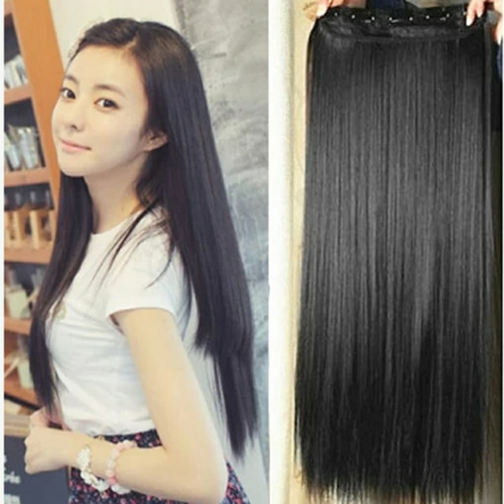 Black Full Head Clip in Extension