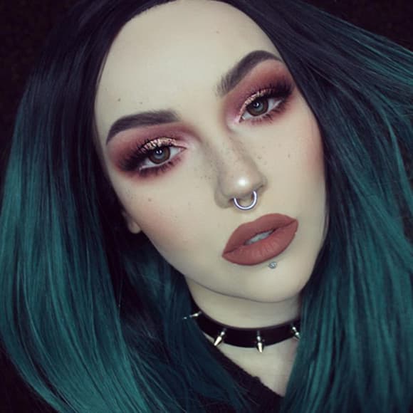 Ombre Green Beauty Lacefront Wig - Thumbnail 9