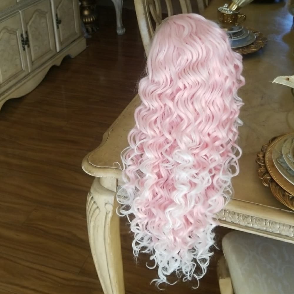 Pink Beauty White Tip Lacefront Wig 26-28 inches!! - Thumbnail 2