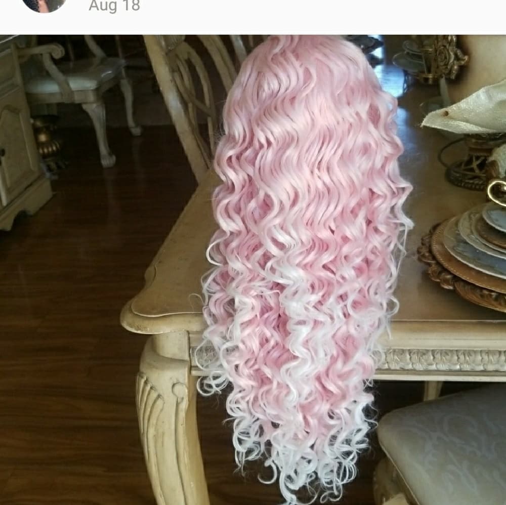 Pink Beauty White Tip Lacefront Wig 26-28 inches!! - Thumbnail 5