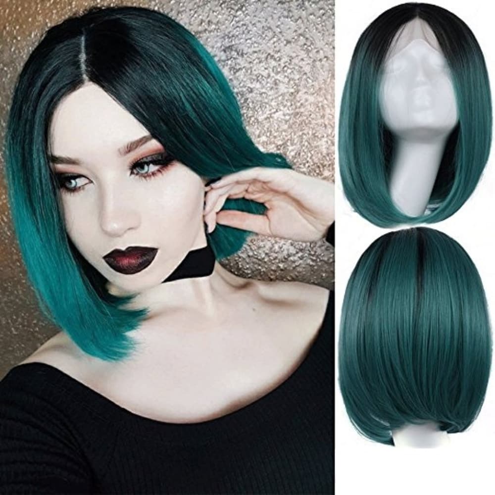 Ombre Green Beauty Lacefront Wig - Thumbnail 3