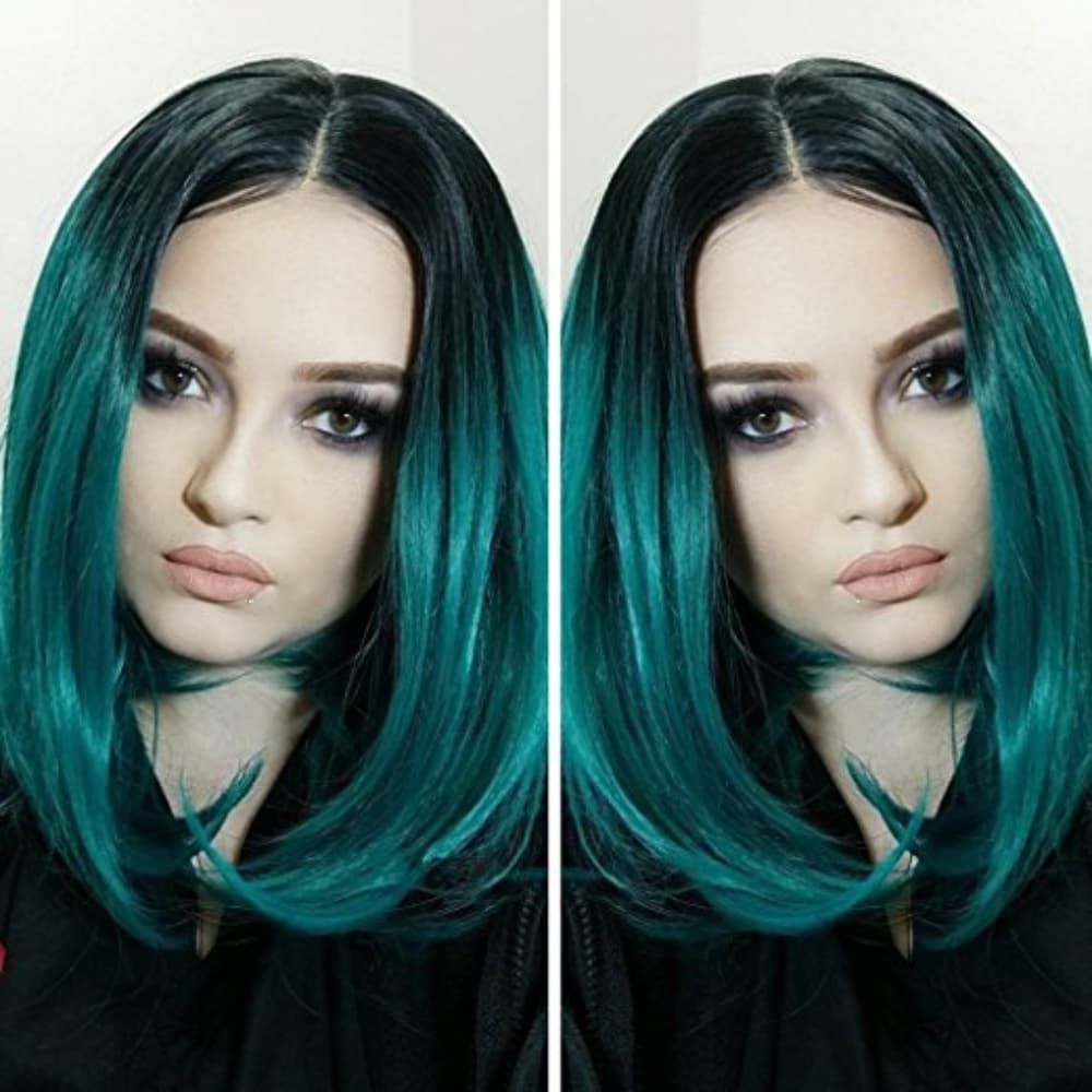 Ombre Green Beauty Lacefront Wig - Thumbnail 5