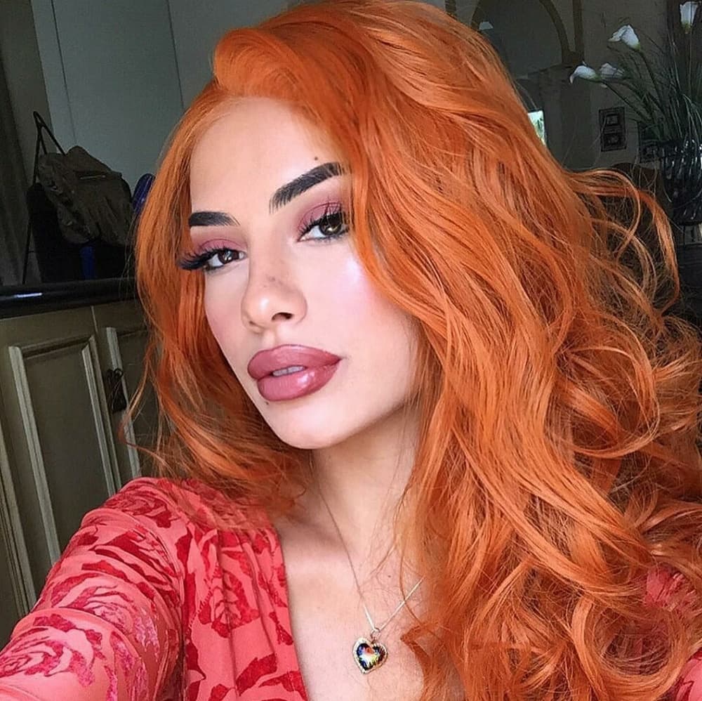 Pumpkin Orange Beauty Lace Front Wig 24-28 inch