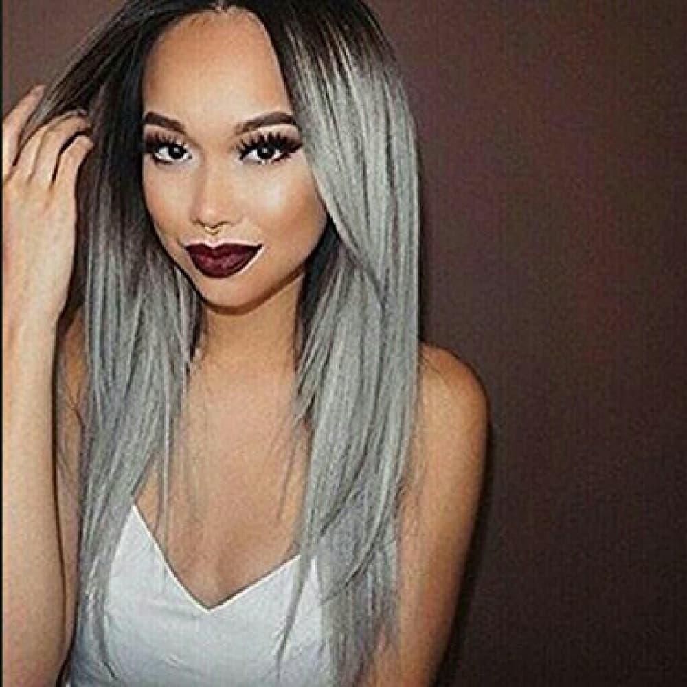 Ombre Gray Full Wig - Thumbnail 3