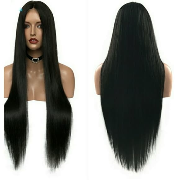 Black Straight Beauty LaceFront Wig 24-26 inches!! - Thumbnail 2