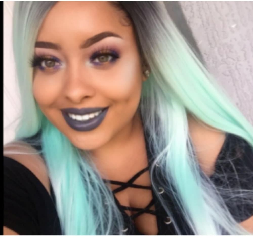 Ombre Green Beauty Wig