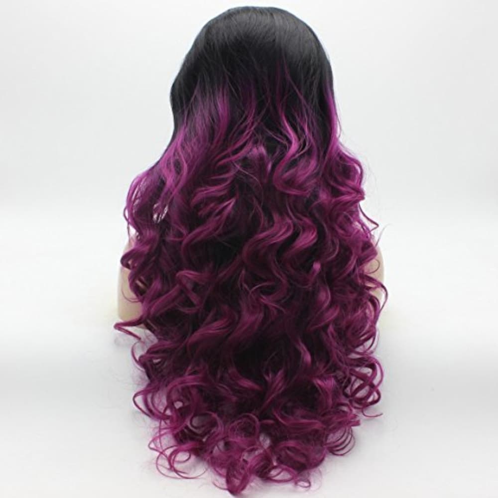 Ombre Black Purple Lacefront Wig 26-28 inches!! - Thumbnail 3