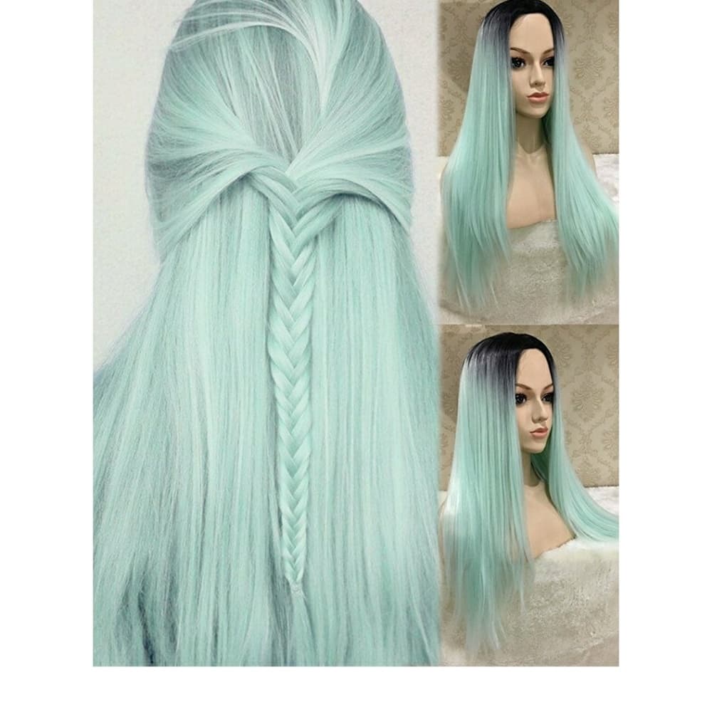 Ombre Green Beauty Wig - Thumbnail 2