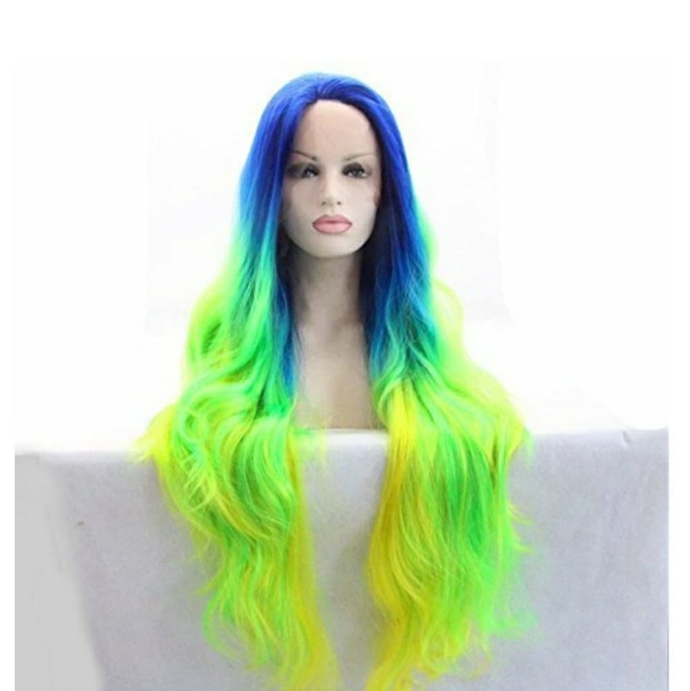 Blue Green LaceFront Wig 24-28 inches - Thumbnail 2