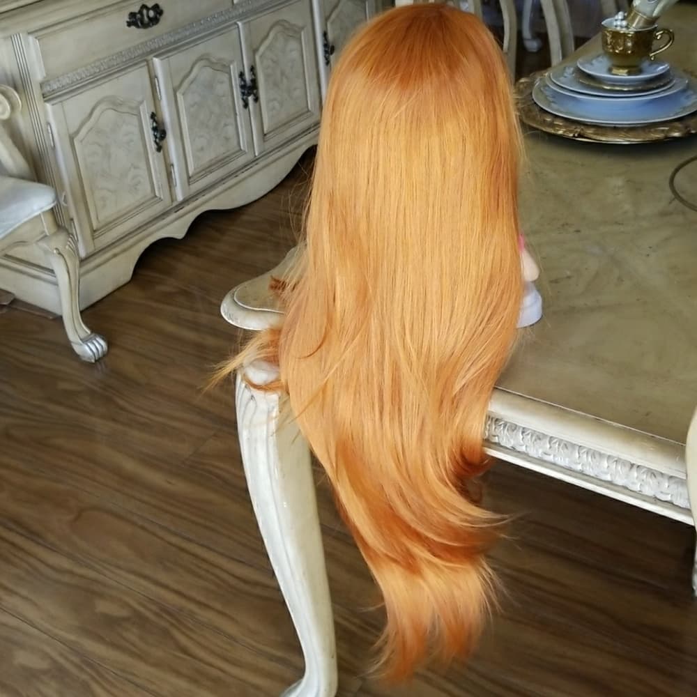Pumpkin Orange Beauty Lacefront Wig 24-28 inches!! - Thumbnail 6
