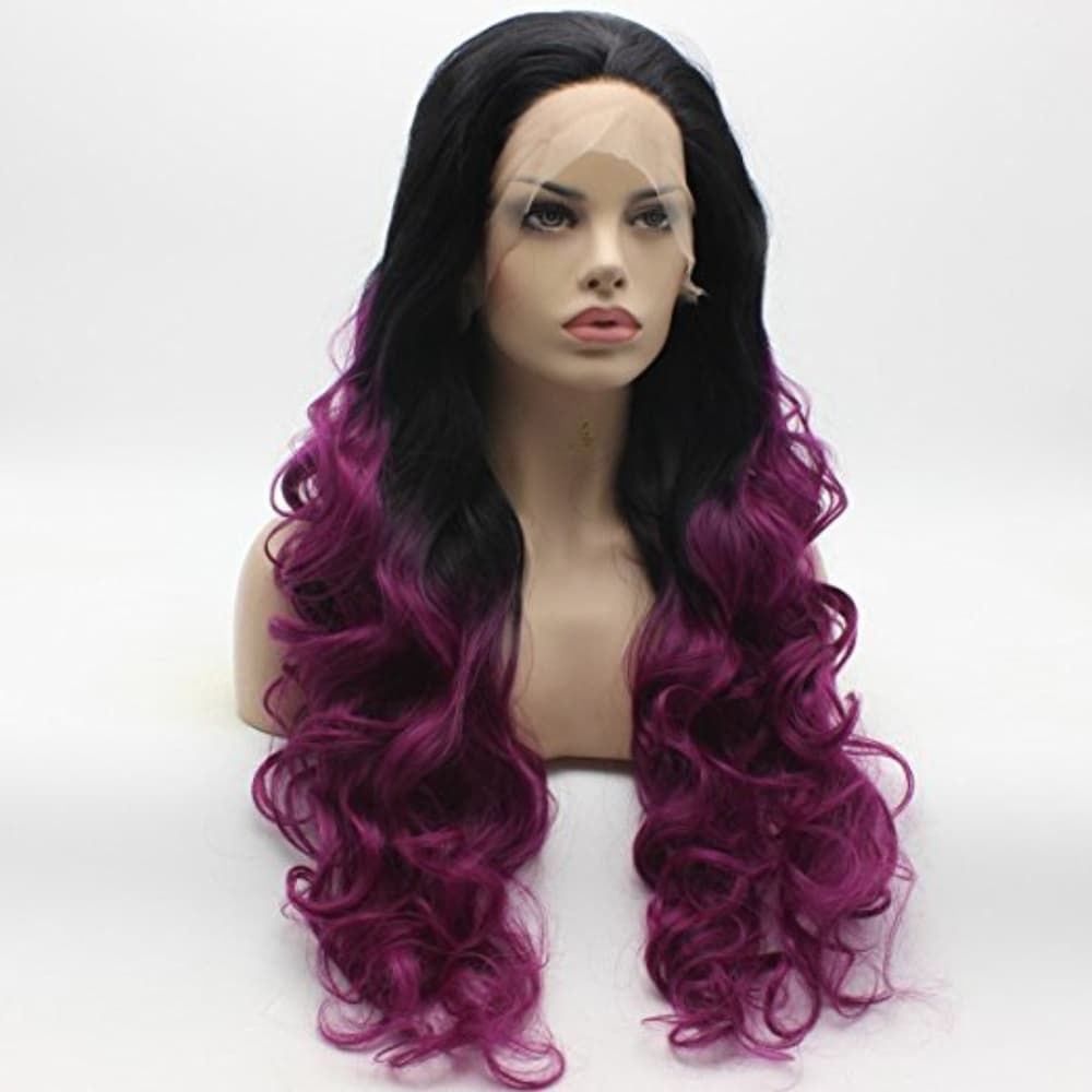 Ombre Black Purple Lacefront Wig 26-28 inches!! - Thumbnail 2