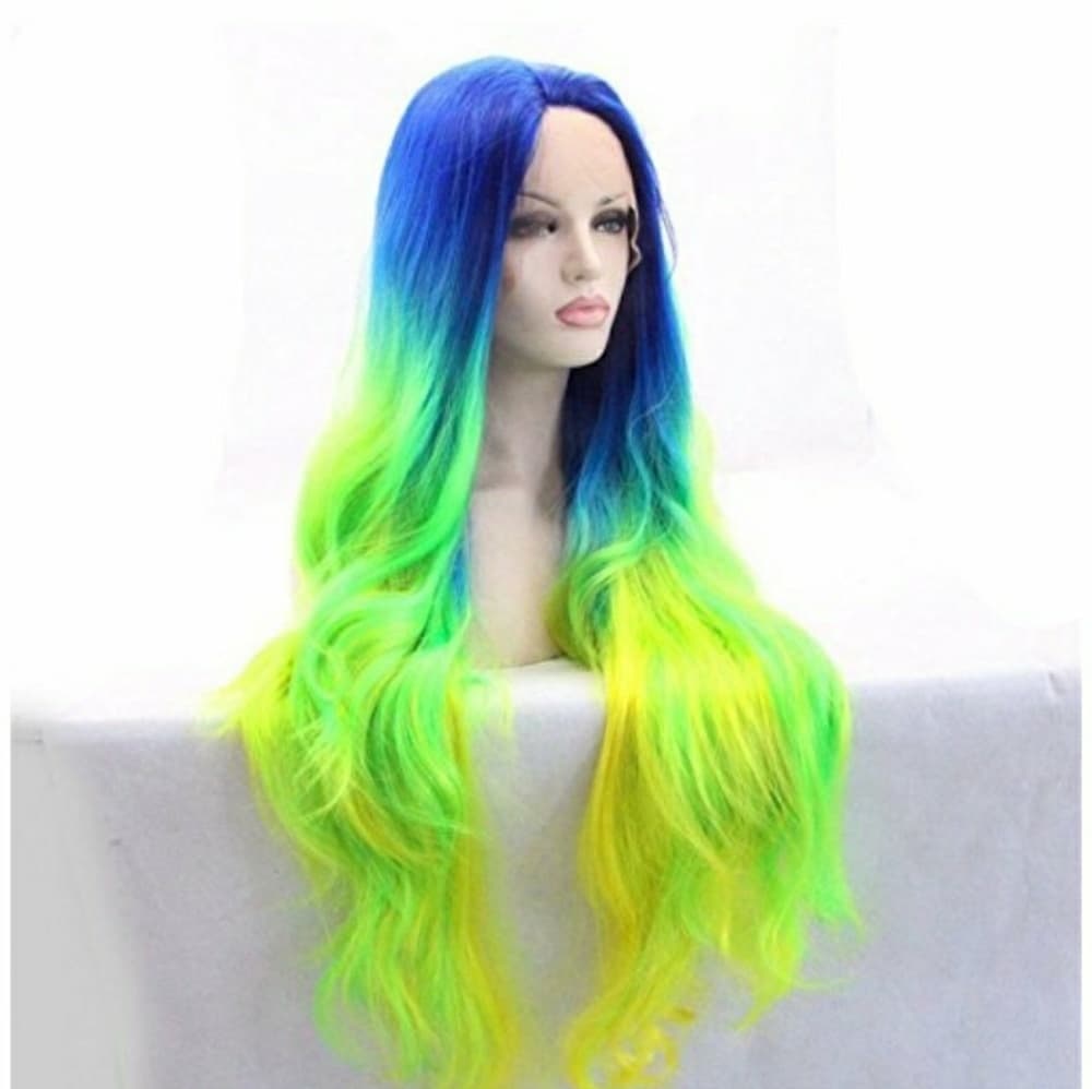 Blue Green LaceFront Wig 24-28 inches - Thumbnail 4