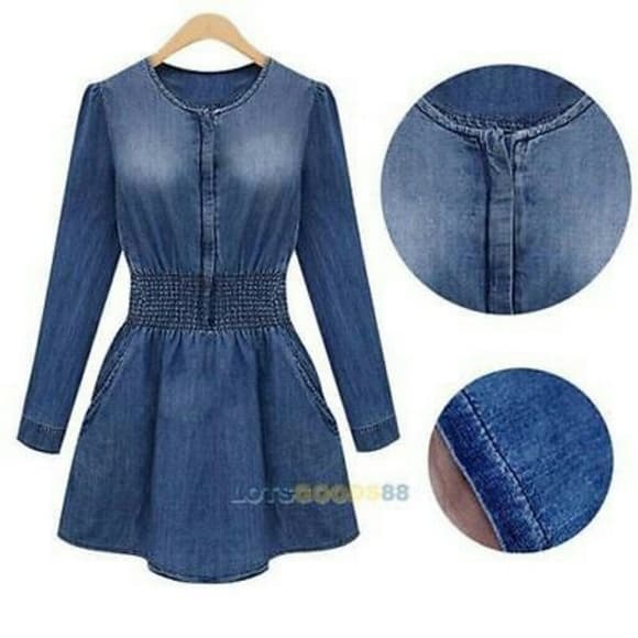 Beautiful Denim Jacket Dress - Thumbnail 2