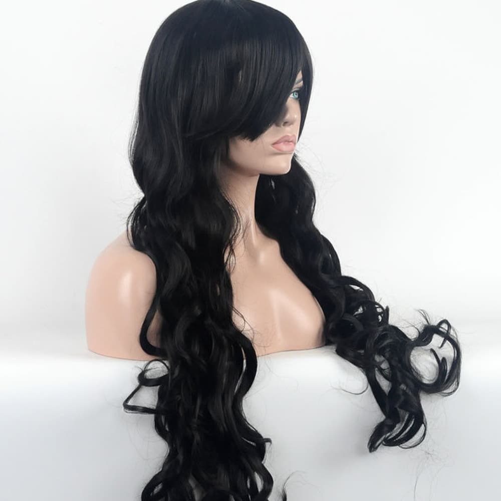Black Curly Cosplay Wig - Thumbnail 4