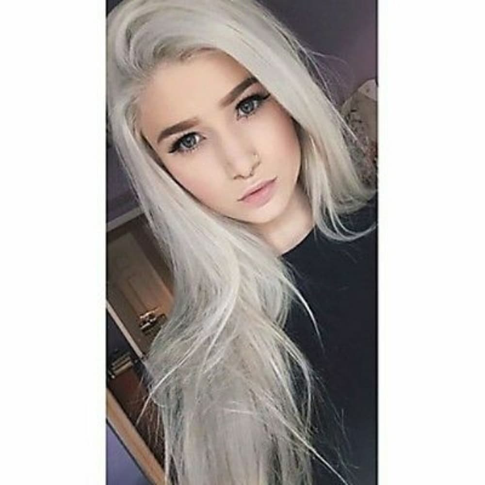 White Blonde LaceFront Wig 24-26 inches!! - Thumbnail 7