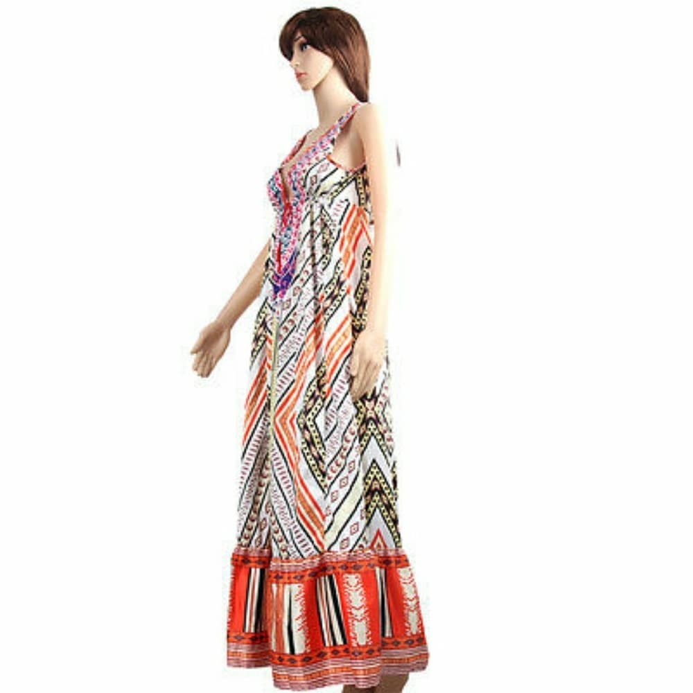 Boho Floral Long Dress - Thumbnail 3