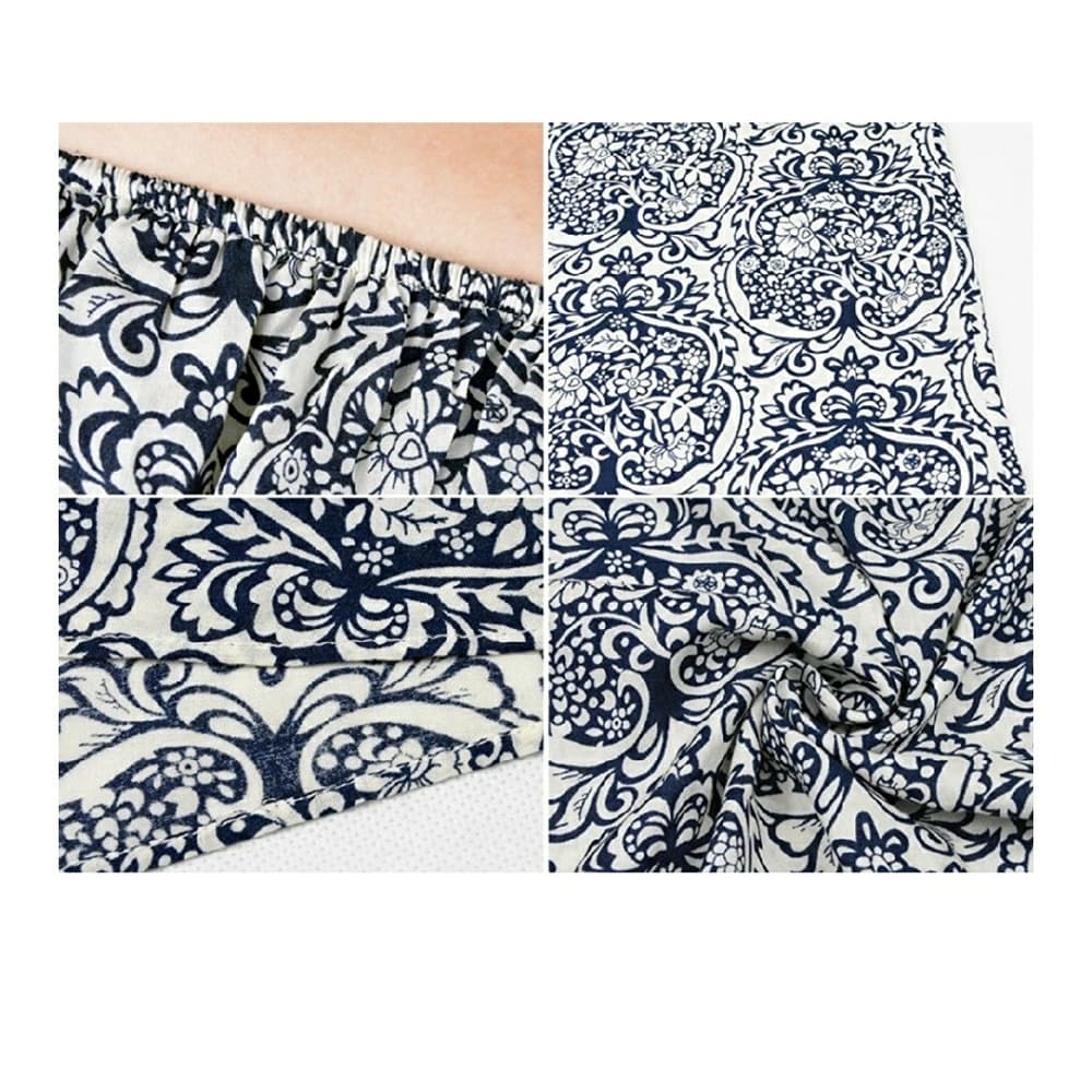 Summer Blue and White Porcelain Strapless Boho Max - Thumbnail 6