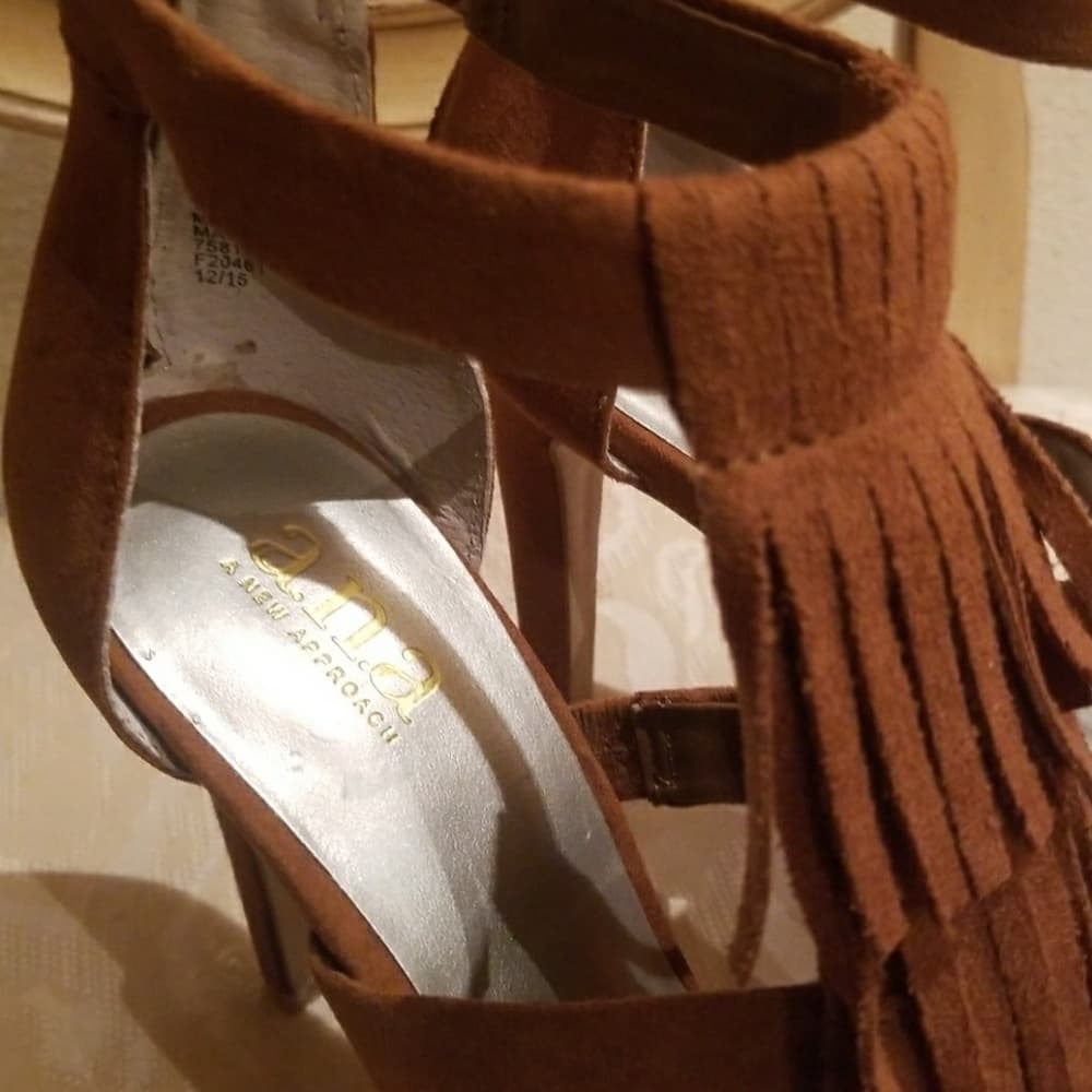 Beautiful Ana Camel Color Heels - Thumbnail 5