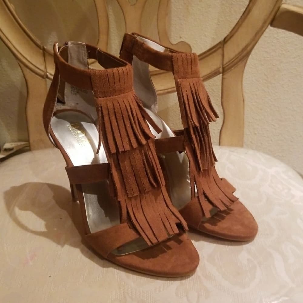 Beautiful Ana Camel Color Heels - Thumbnail 4