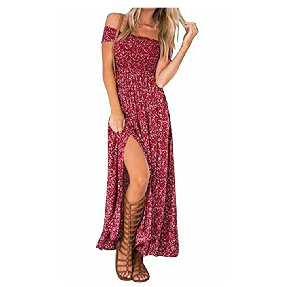 Off Shoulder Boho Beauty Maxi Dress - Thumbnail 7