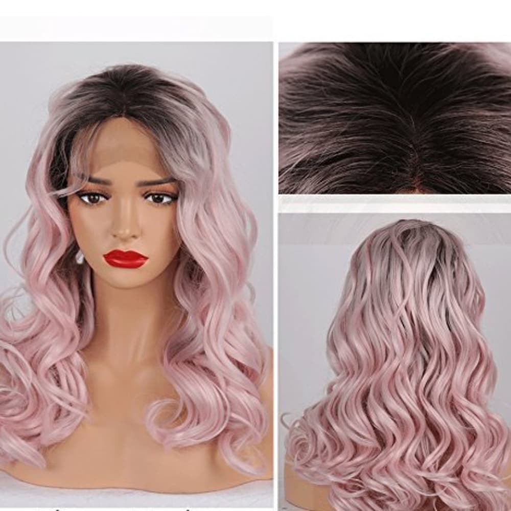 Ombre Pink Beauty Wig 16-18 inches!! - Thumbnail 4