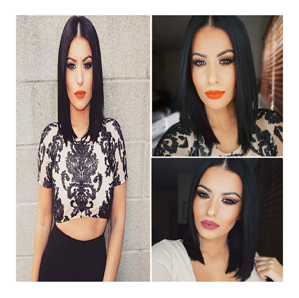 Bob Beauty Yaki LaceFront Wig 12 inches #1b!! - Thumbnail 8