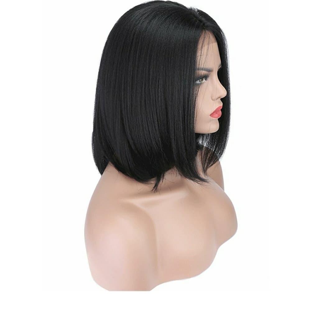 Bob Beauty Yaki LaceFront Wig 12 inches #1b!! - Thumbnail 3