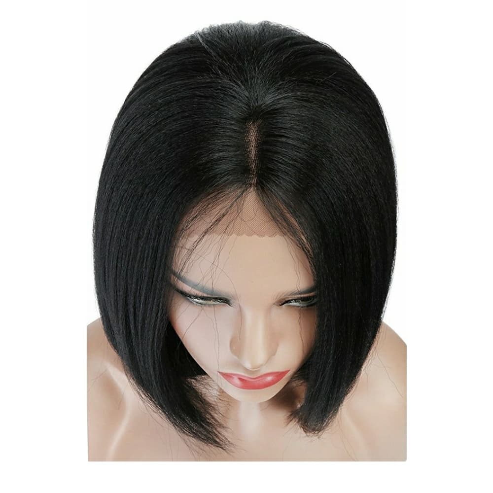 Bob Beauty Yaki LaceFront Wig 12 inches #1b!! - Thumbnail 2