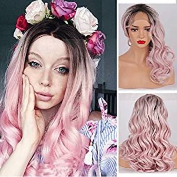 Ombre Pink Beauty Wig 16-18 inches!! - Thumbnail 6