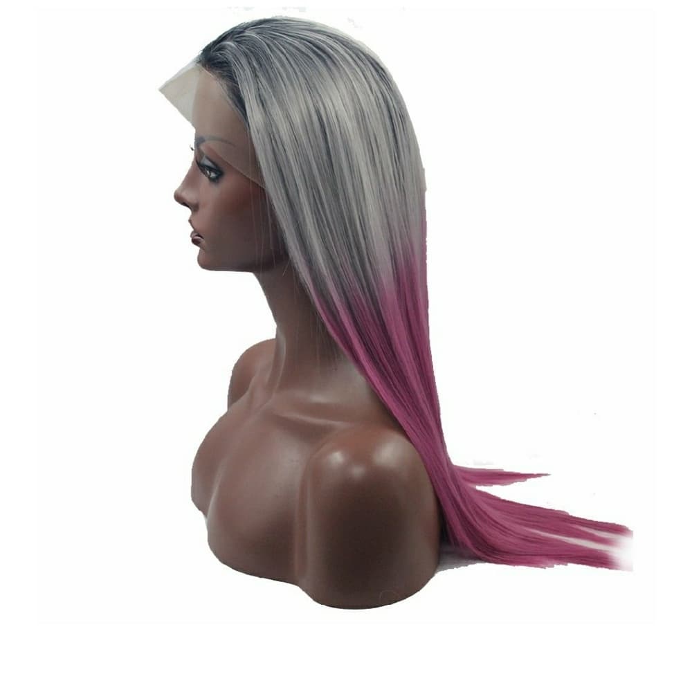 Blonde Pink Ombre Lacefront Wig 20-24 inches - Thumbnail 3