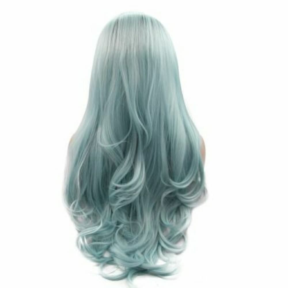 Ombre Light Green Beauty Lacefront Wig 22-24 inche - Thumbnail 5
