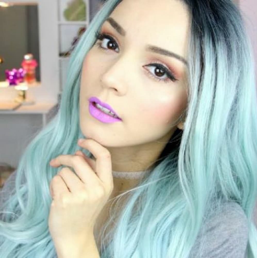 Ombre Light Green Beauty Lacefront Wig 22-24 inche - Thumbnail 2
