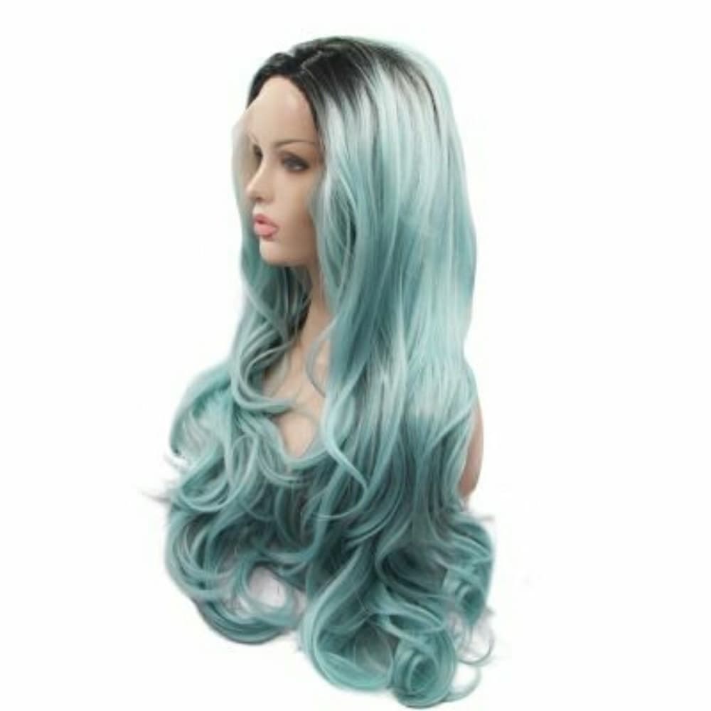 Ombre Light Green Beauty Lacefront Wig 22-24 inche - Thumbnail 4