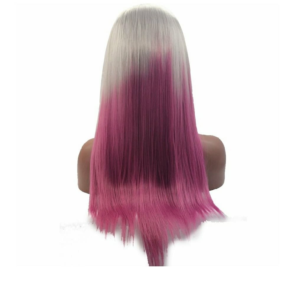 Blonde Pink Ombre Lacefront Wig 20-24 inches - Thumbnail 2