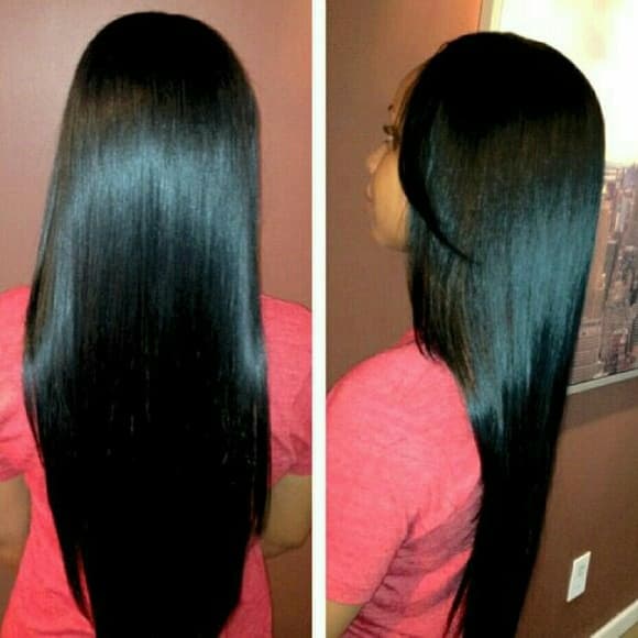 Black Full Head Clip In Extension - Thumbnail 4