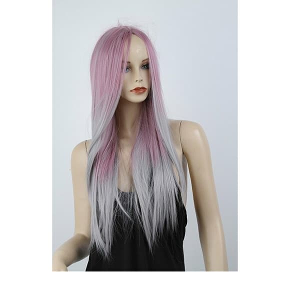 Ombre Pink Gray Wig - Thumbnail 8