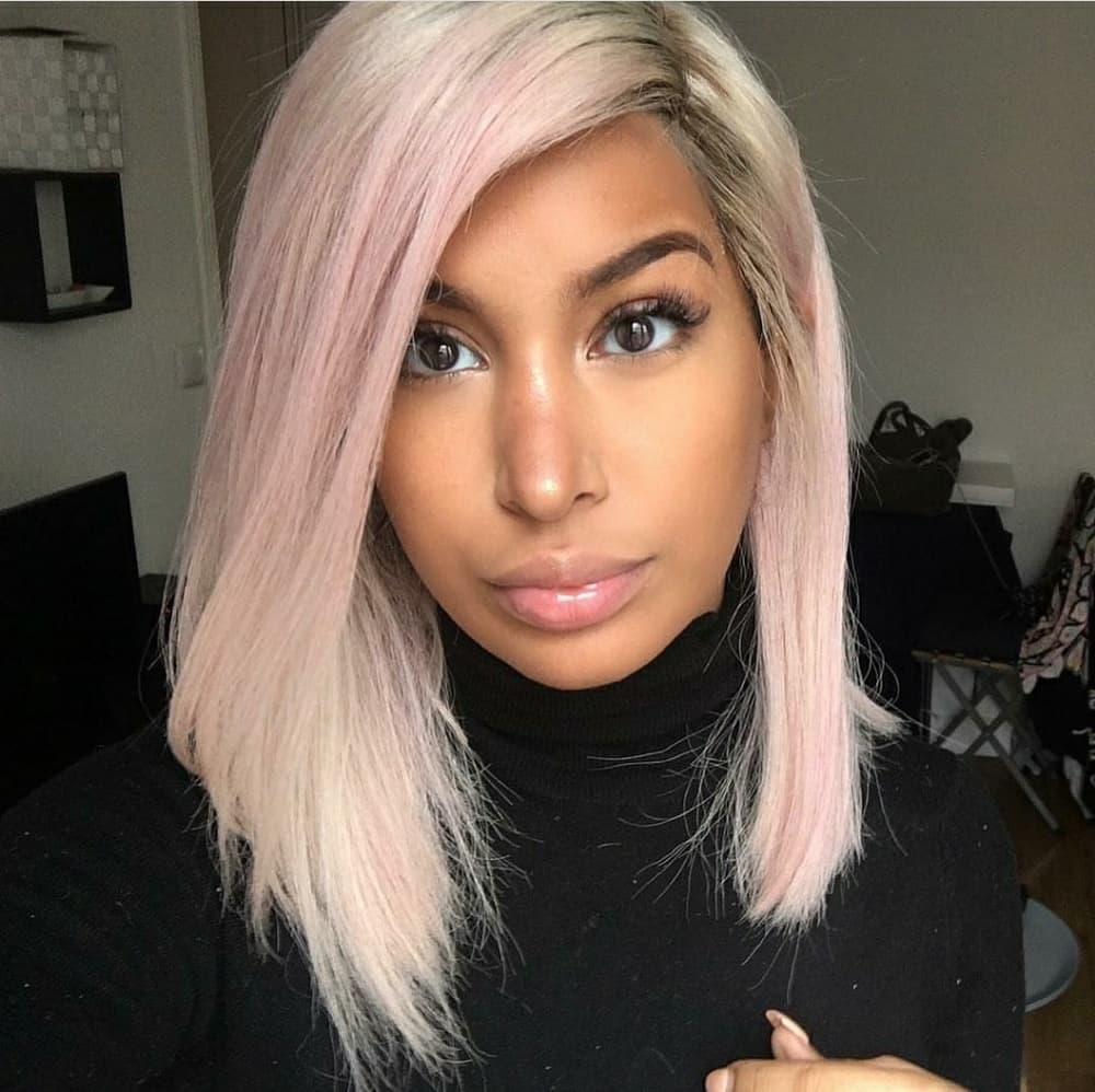 Pink Ombre Human Blend Wig - Thumbnail 6