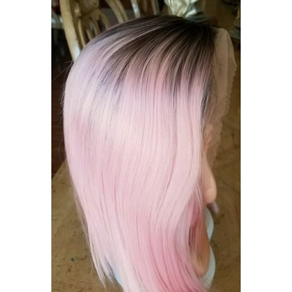 Pink Beauty Human Hair Blend Wig - Thumbnail 7