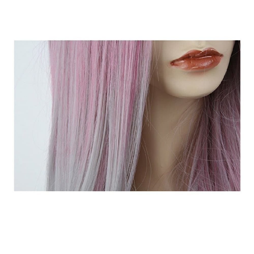Ombre Pink Gray Wig