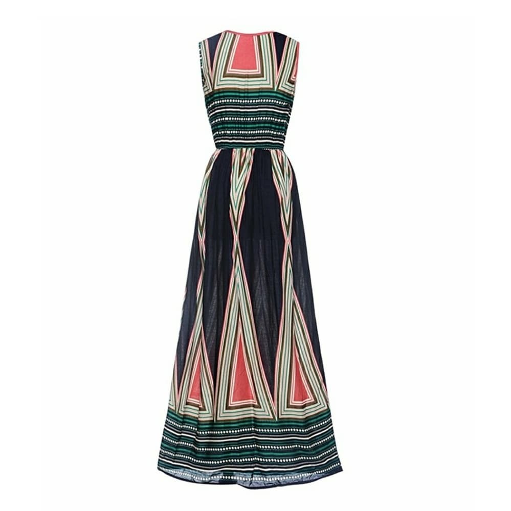 Color Woven Rop Cut Out High Slit Open Front Long - Thumbnail 4