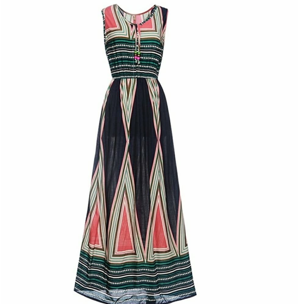 Color Woven Rop Cut Out High Slit Open Front Long - Thumbnail 7
