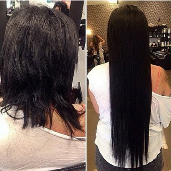 Black Full Head Clip in Extension - Thumbnail 6