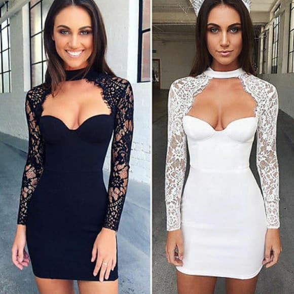 Lace Choker Beauty Dress - Thumbnail 8