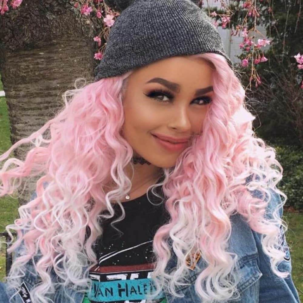 Pink Beauty Human Blend Lacefront Wig 24-28 inches - Thumbnail 4