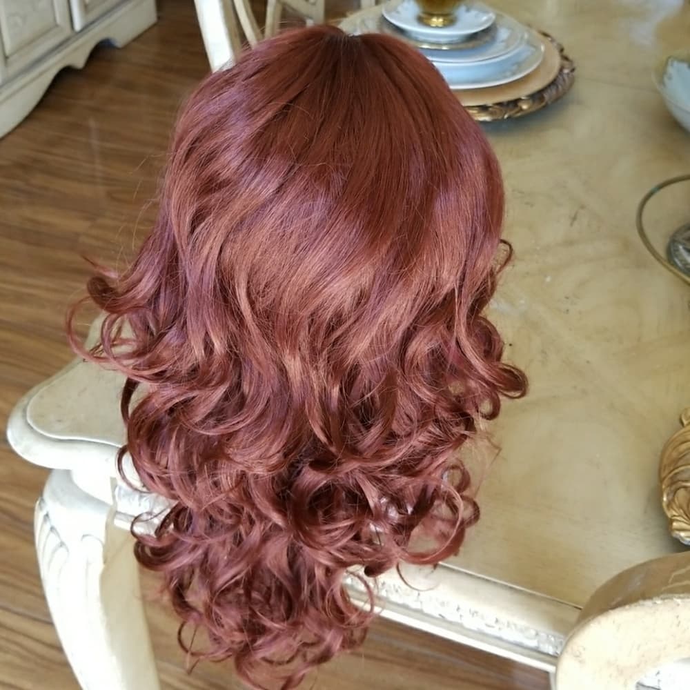 Red Layered Beauty Waves Wig-Ready to Ship Today!! - Thumbnail 6