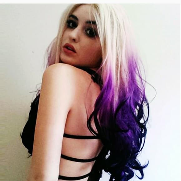 Ombre Blonde Purple LaceFront Wig - Thumbnail 4
