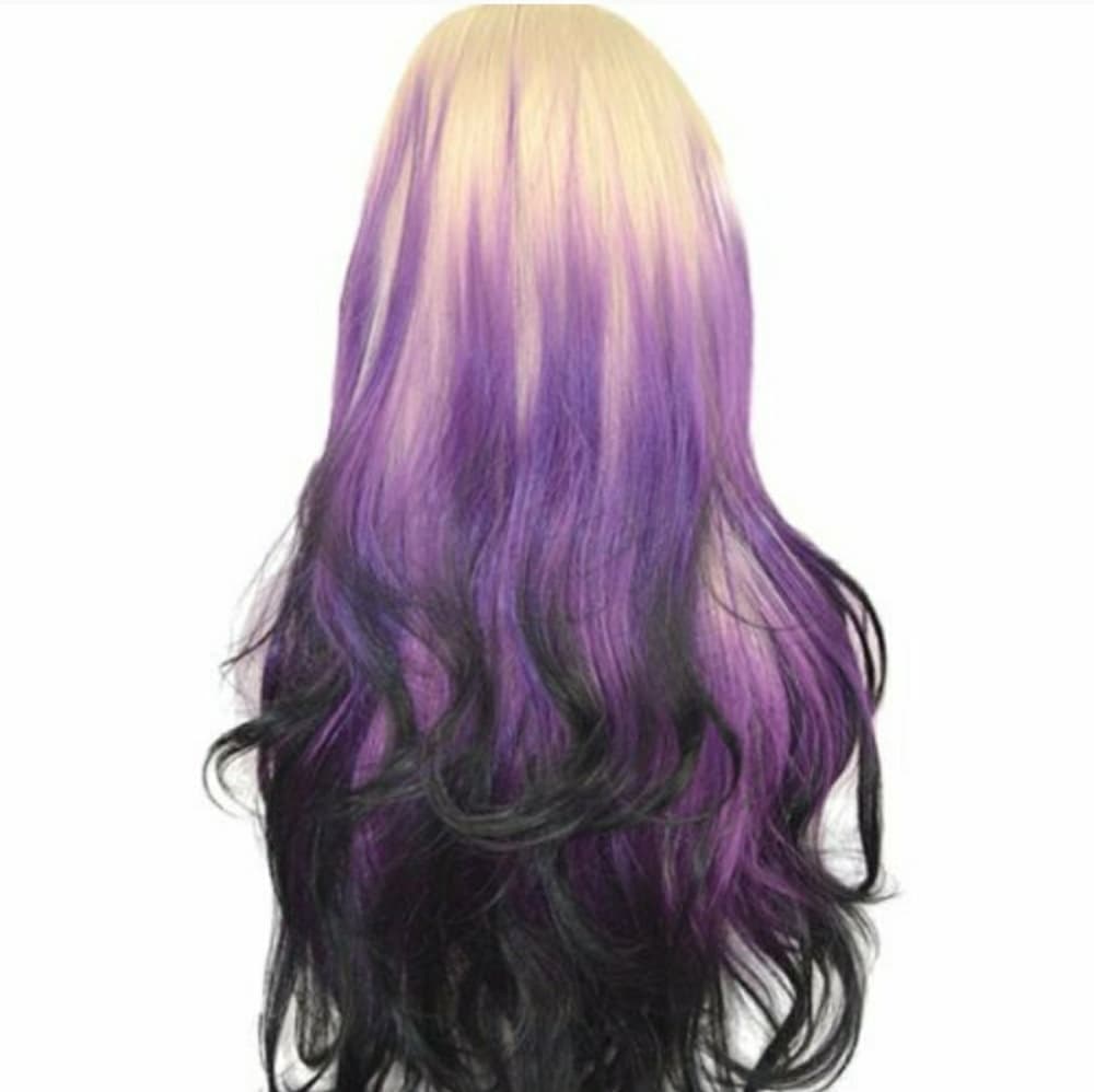 Ombre Blonde Purple LaceFront Wig - Thumbnail 2